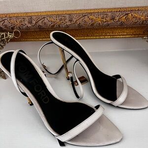 Tom Ford White and Black Heeled Sandals